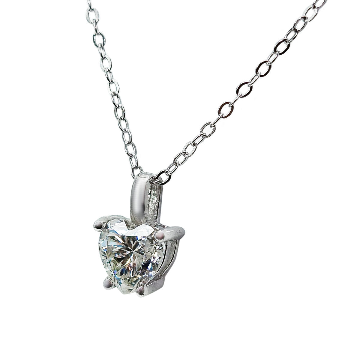 019LV Heart Princess Cut Necklace