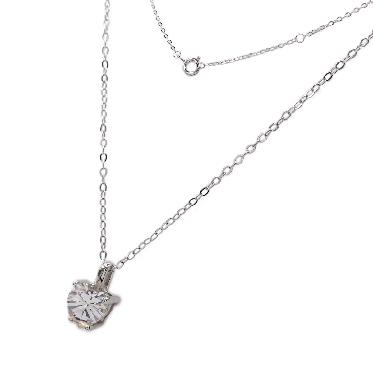 151LV Love Heart Moissanite Necklace