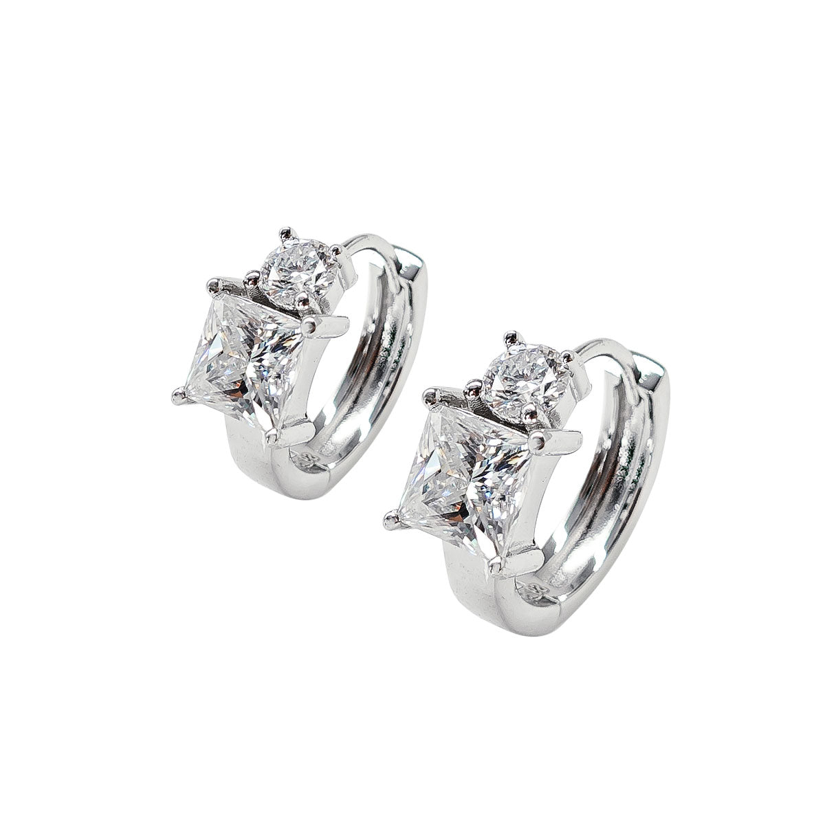 215LV Stone Princess Clip Earrings