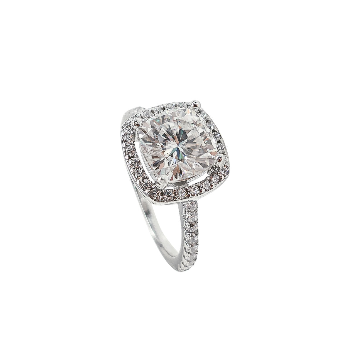229LV Cushion Cut Halo Engagement Ring