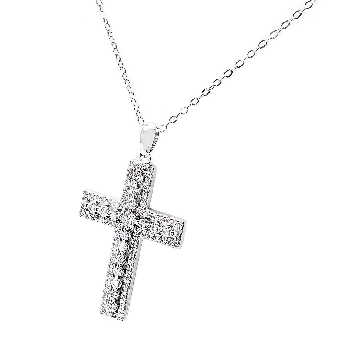 239LV Religious Crystal Cross Pendant