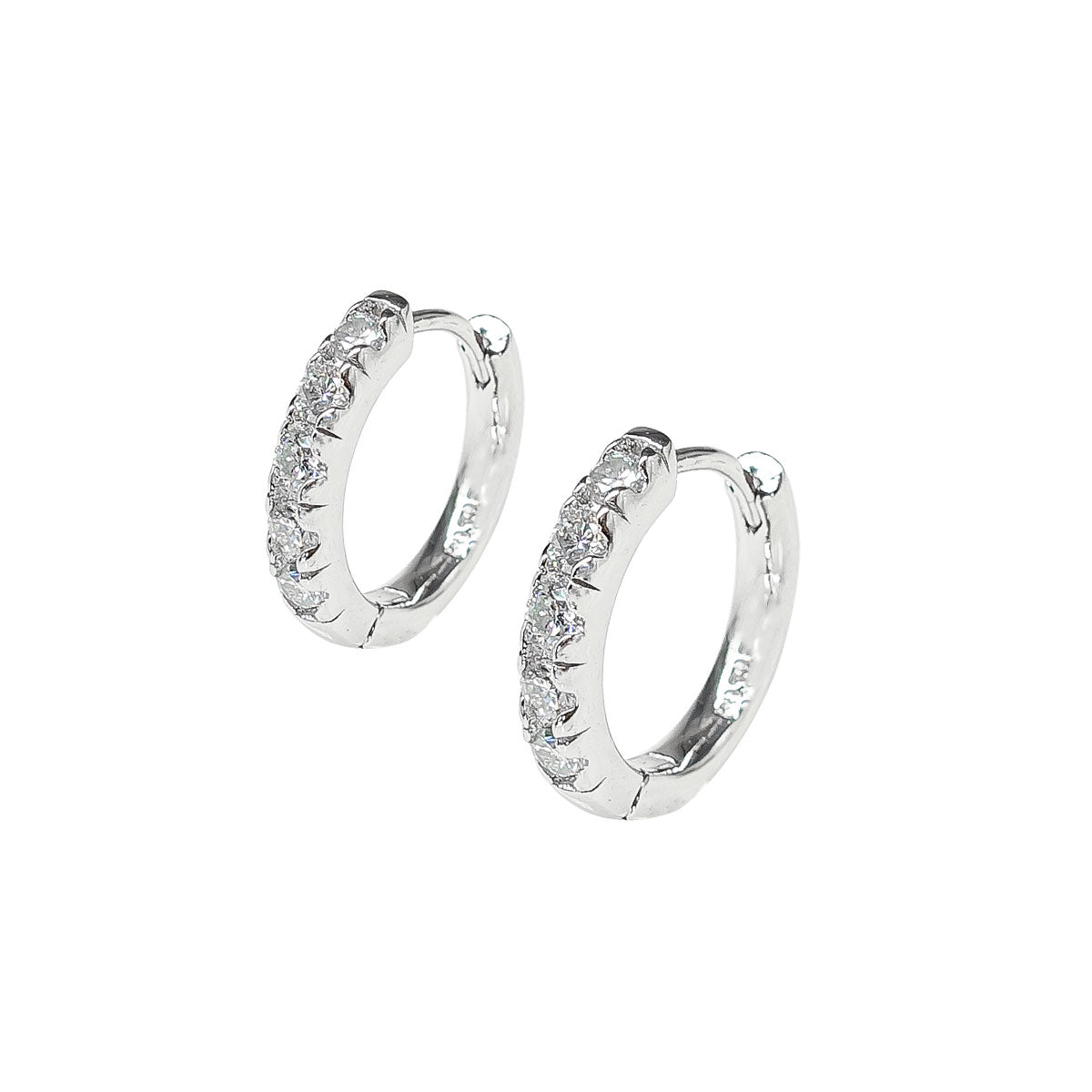 247LV Half Eternity Moissanite Stone Clip Earrings