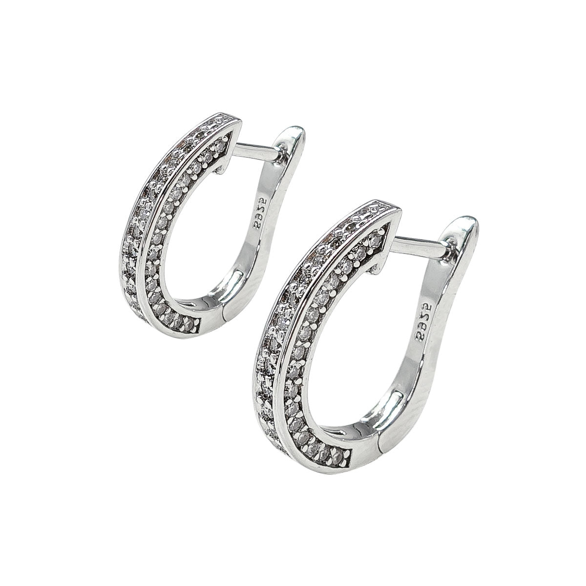 267LV Brilliant Arc side Stone Earrings