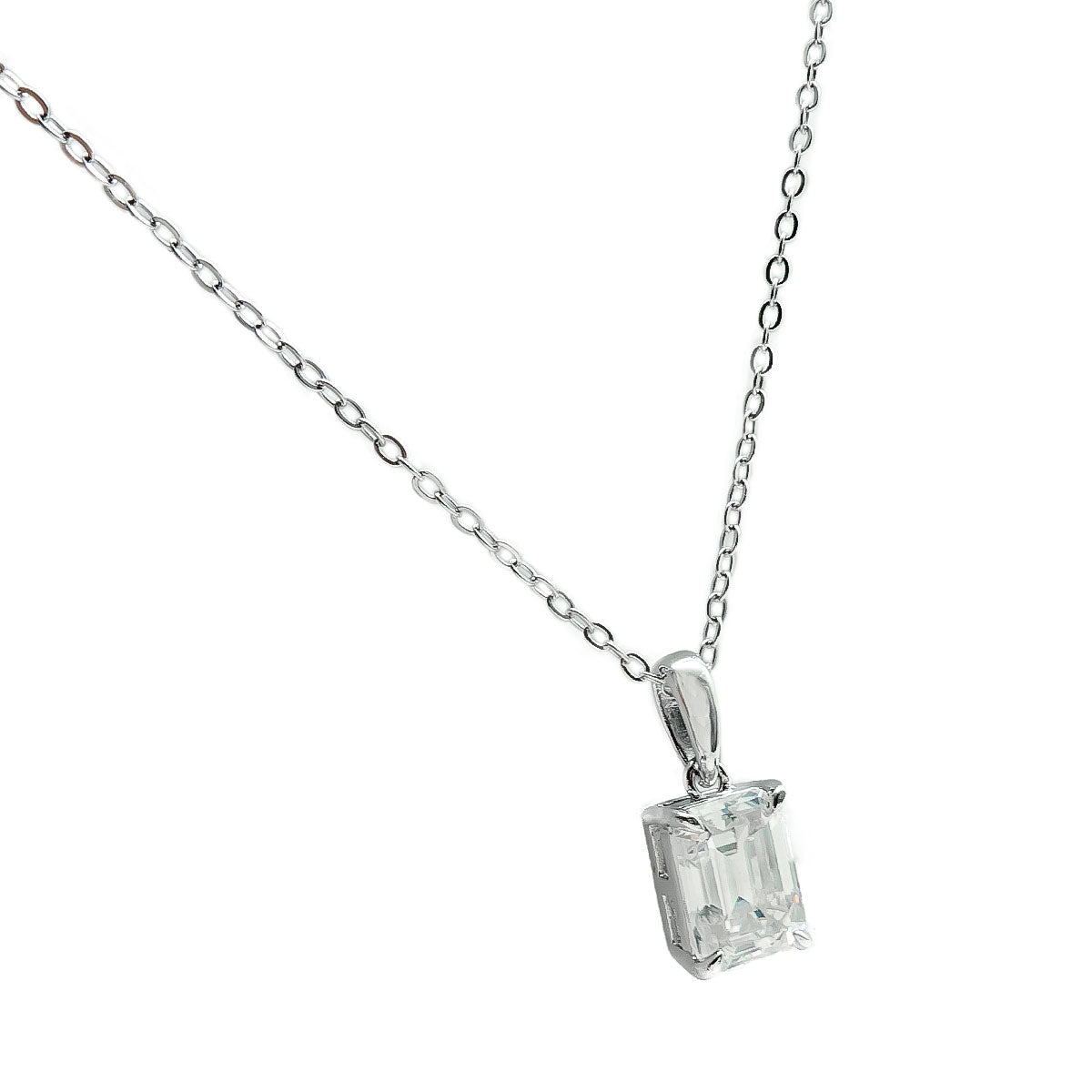 296LV Emerald Cut Necklace