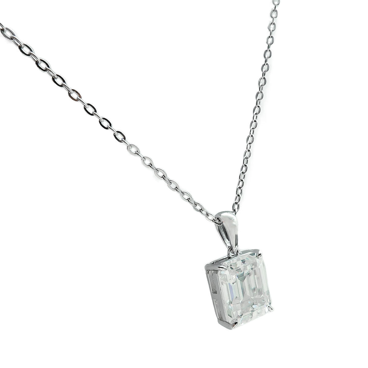 297LV Emerald Cut Necklace 9.11mm