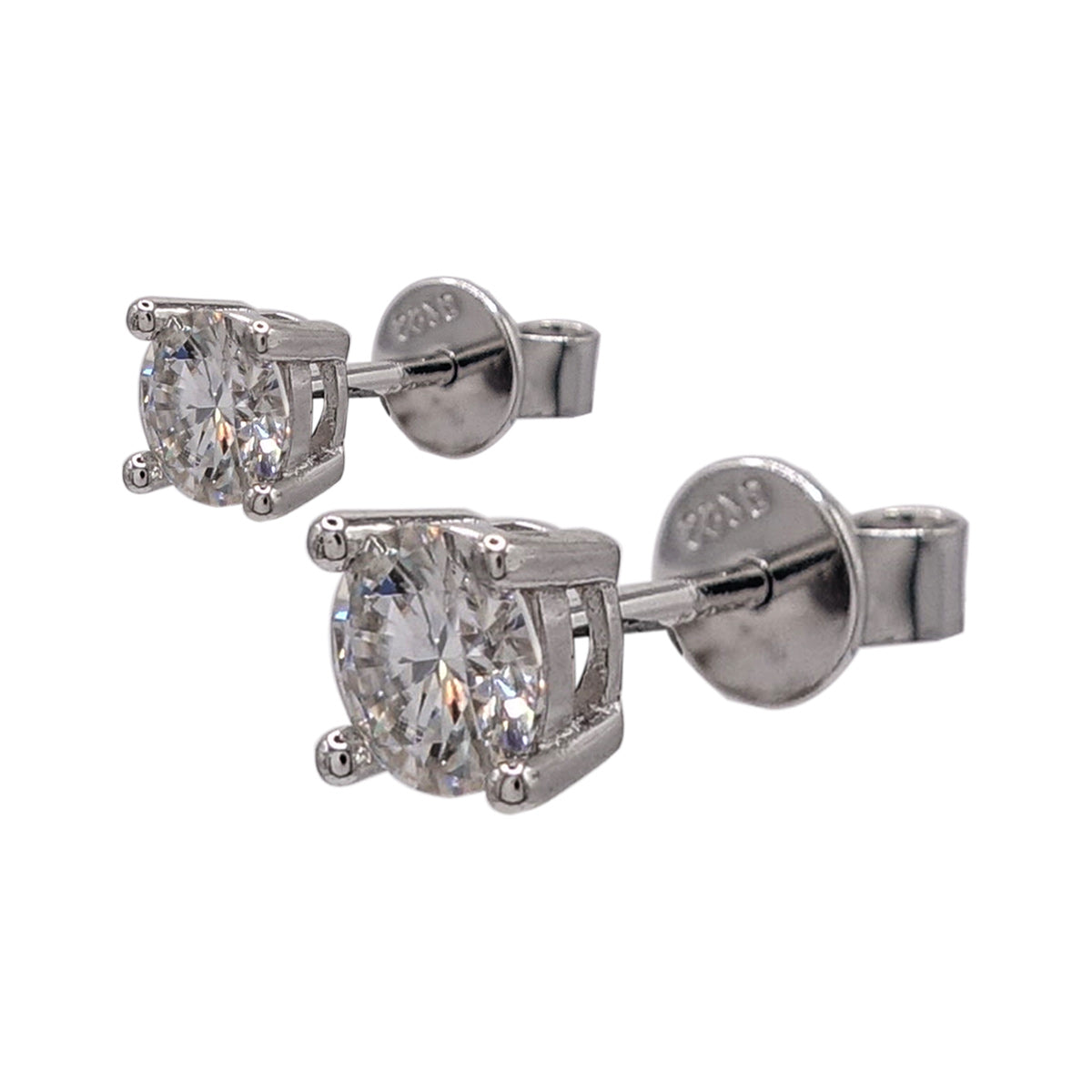 323LV Moissanite Lab-Grown Stud Earrings