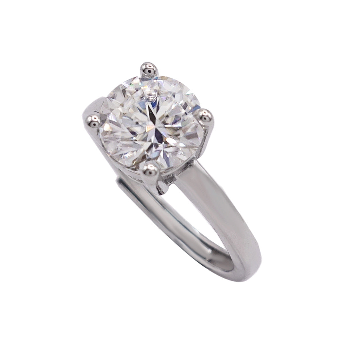 330LV Round Cut Lab Grown Engagement Ring