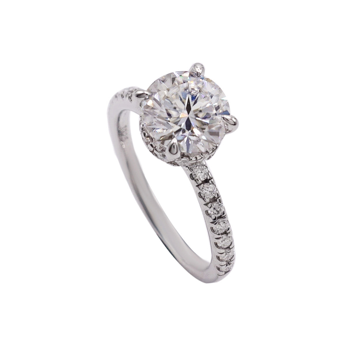 350LV Solitare Round Cut Engagement Ring