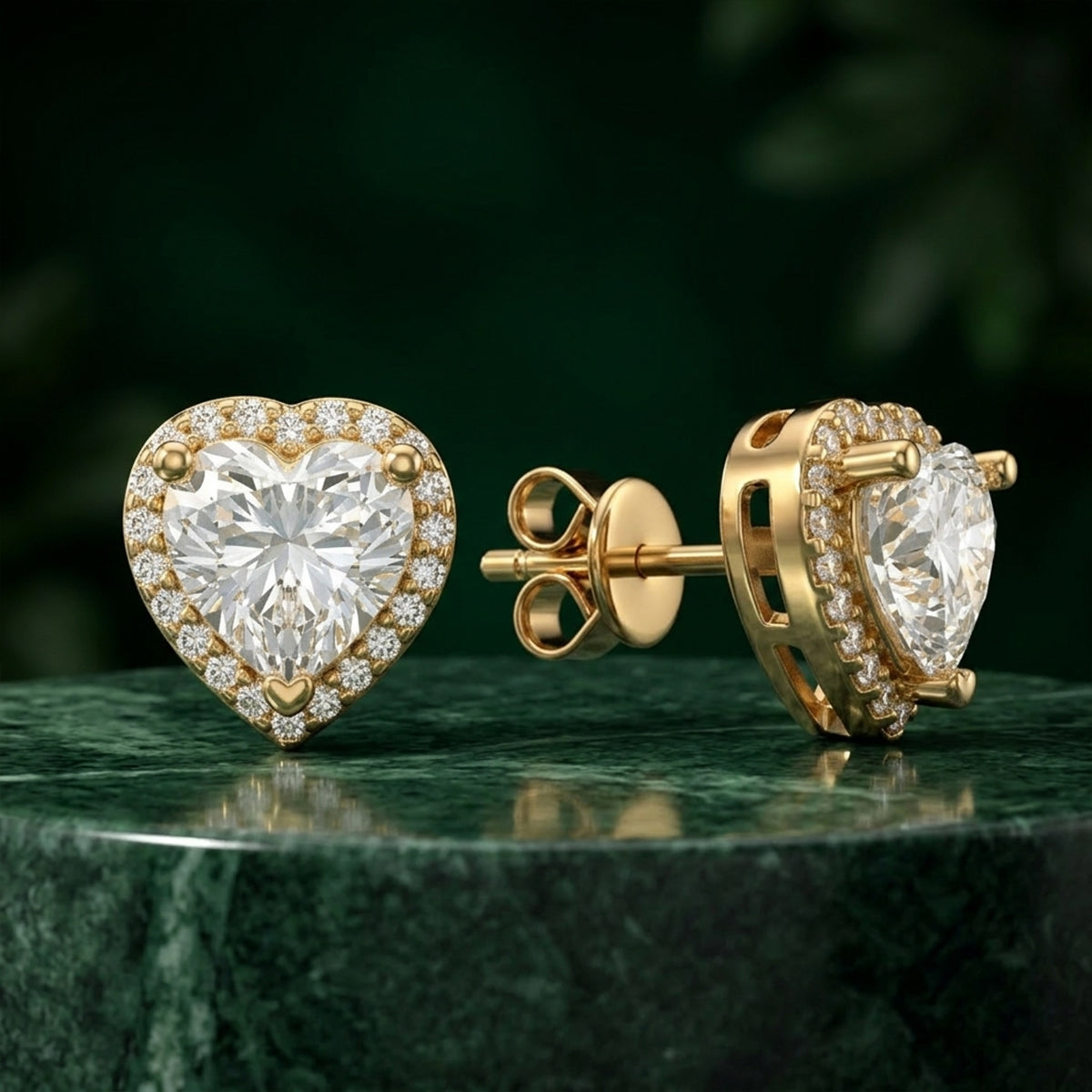 Sweetheart Radiance Yellow Gold Earrings 433LV