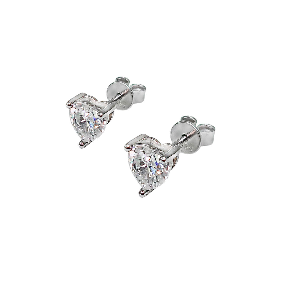 194LV Tiffany Heart Studs Earrings 5 Carat