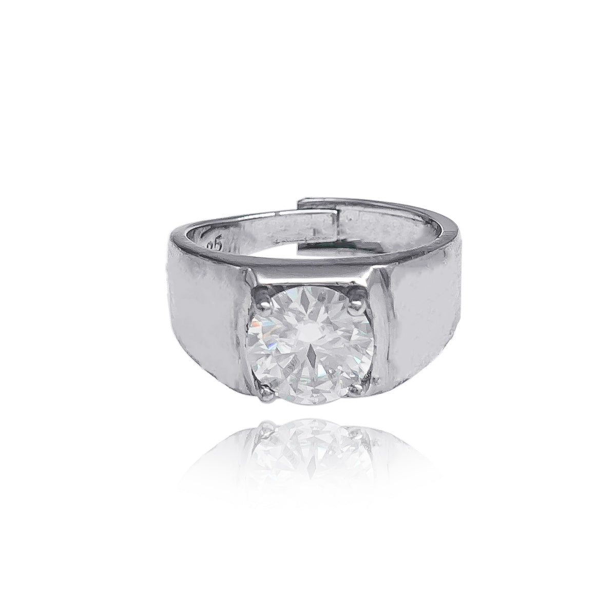 055LV Round Bond Solitaire Ring