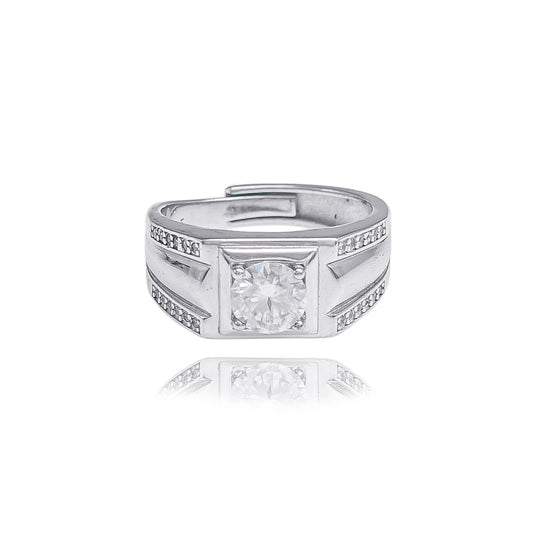 057LV  Men's Solitare Ring