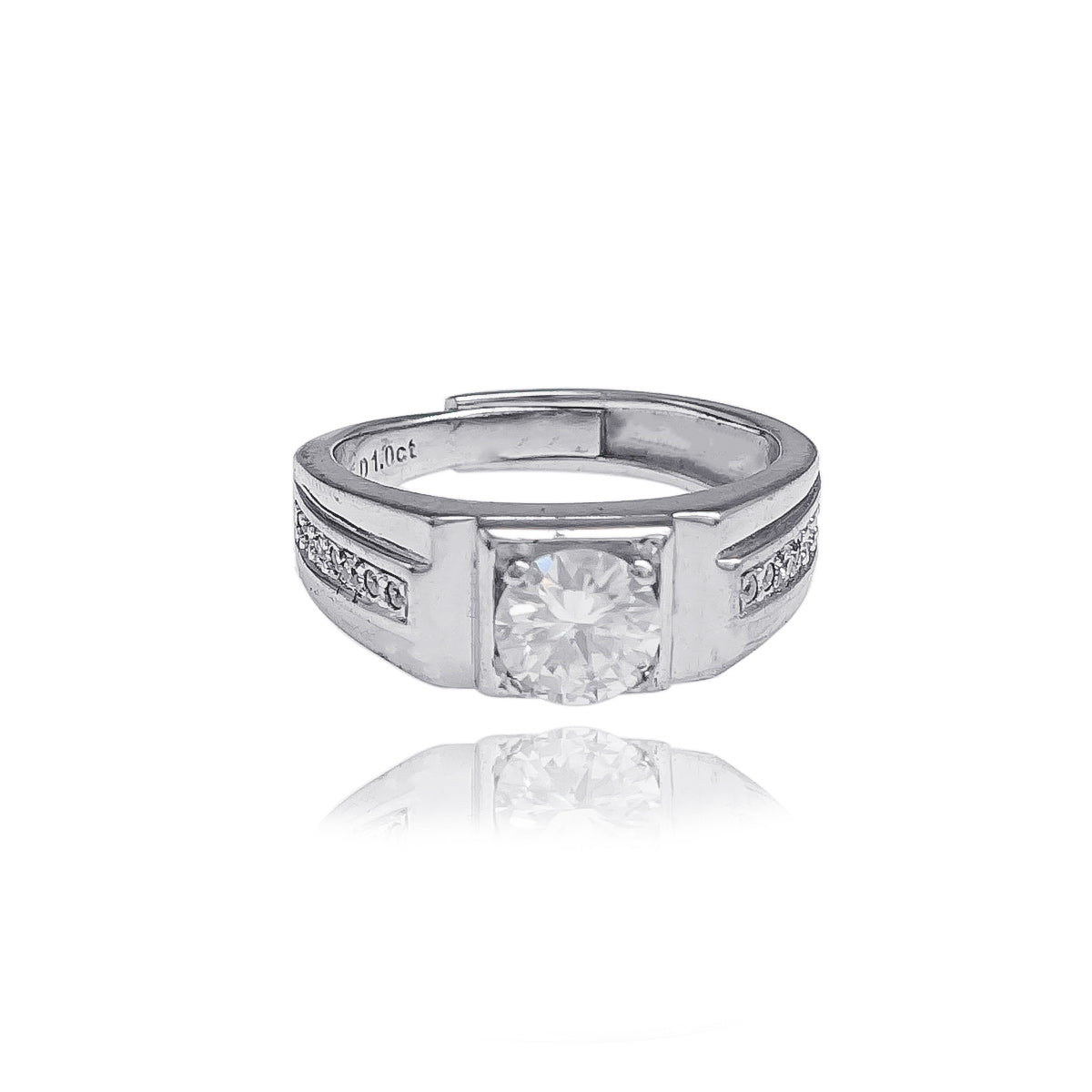 058LV  Solitare Bond Ring