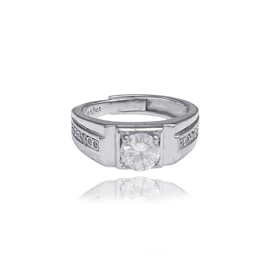 058LV  Solitare Bond Ring