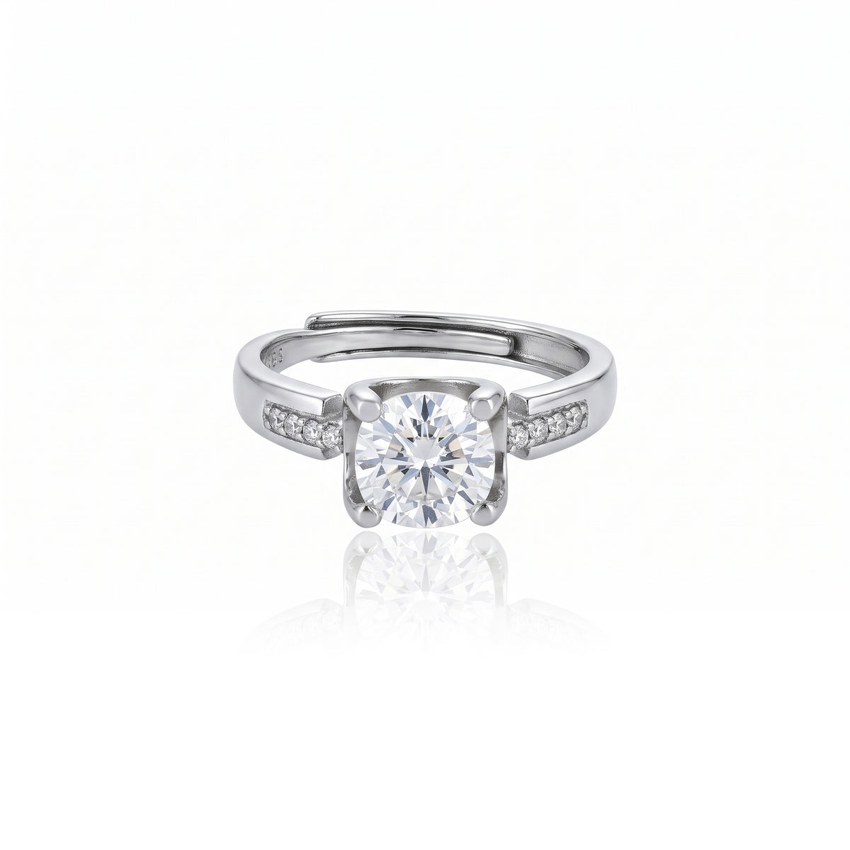 Classic Crest Moissanite Adjustable Ring 113LV