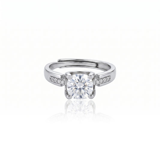 Classic Crest Moissanite Adjustable Ring 113LV
