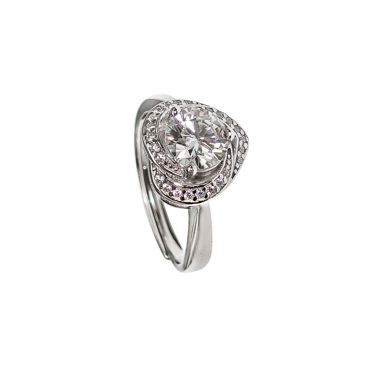 126 LV Heart Shape Full Stone Ring