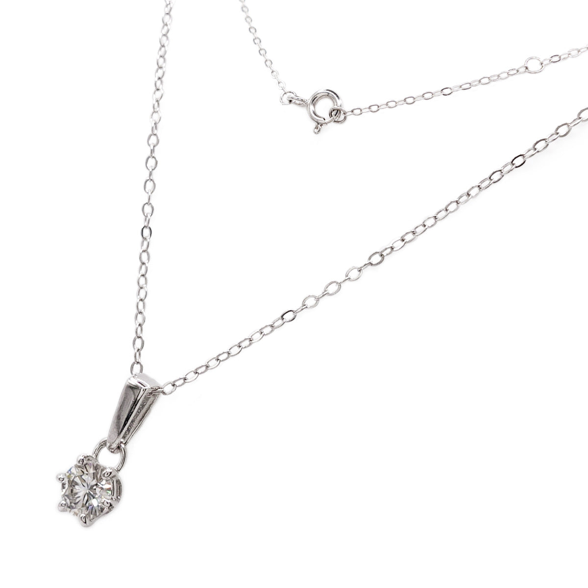 144LV Moissanite Round Cut Necklace