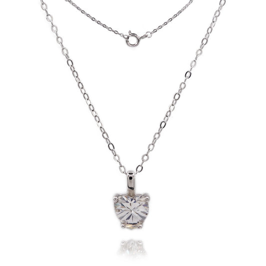 151LV Love Heart Moissanite Necklace