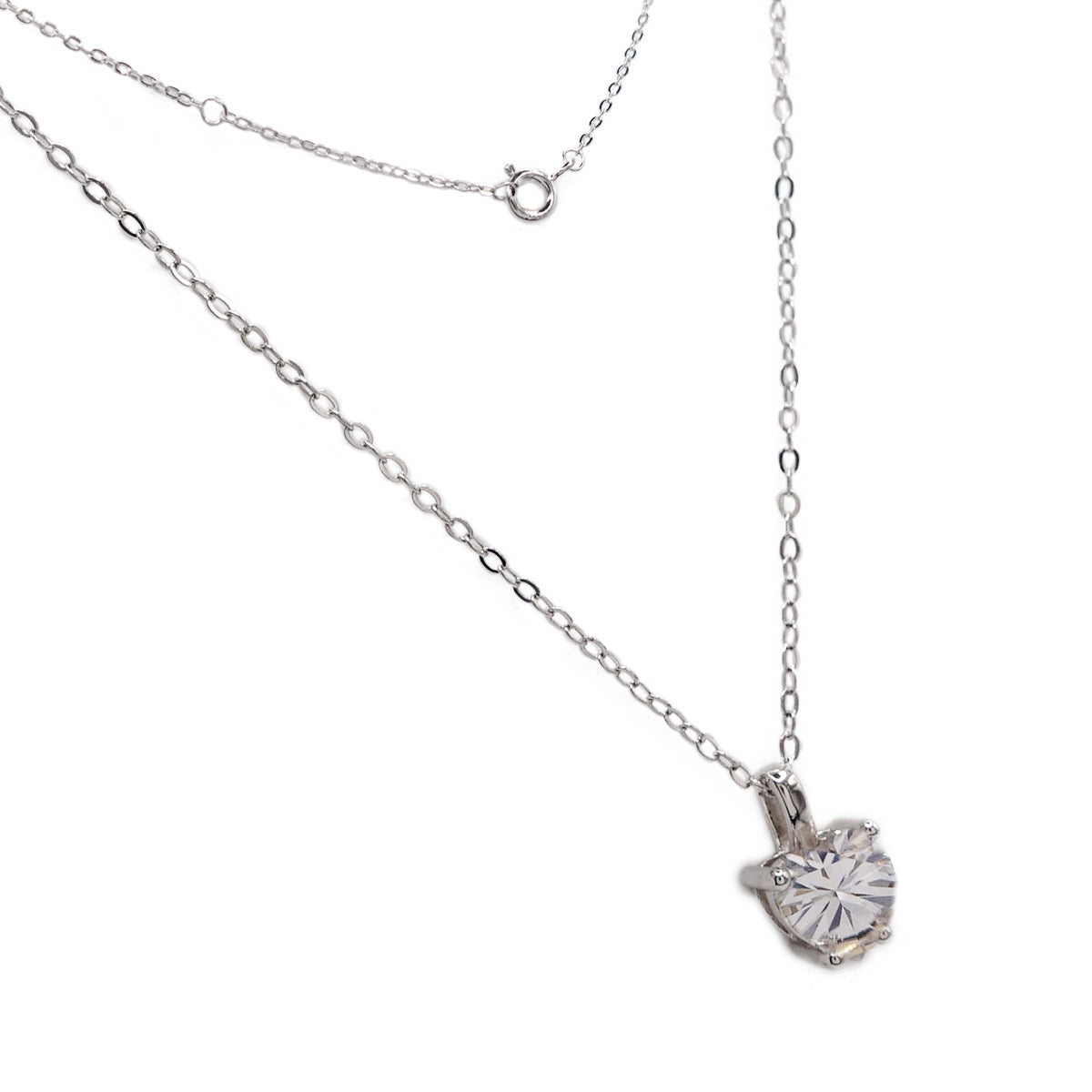 151LV Love Heart Moissanite Necklace