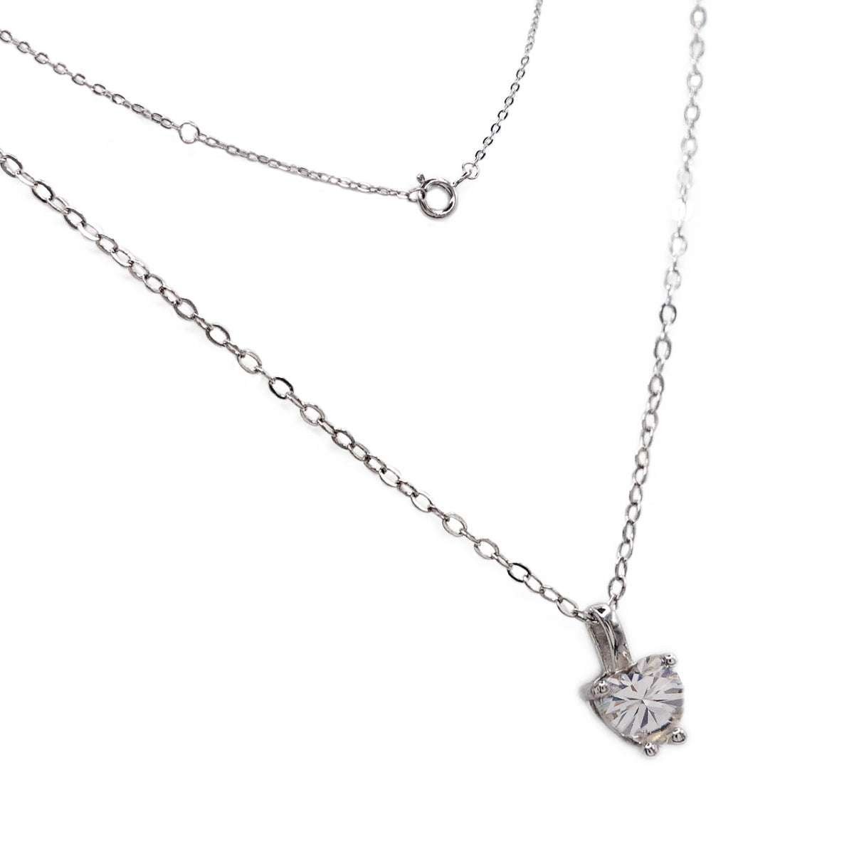 152LV Moissanite Heart Cut Necklace