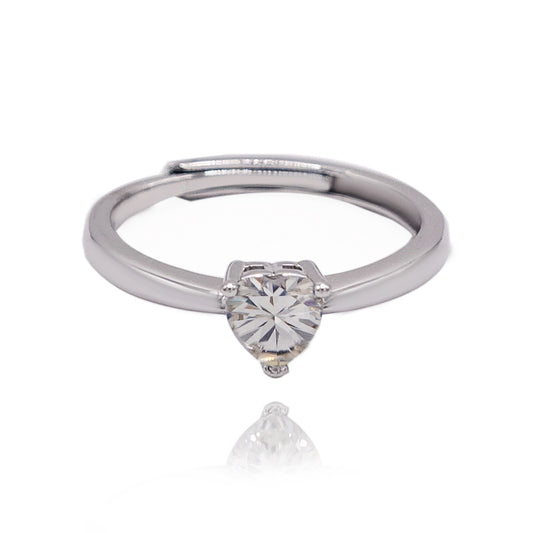 155LV Moissanite Heart  Engagement Ring
