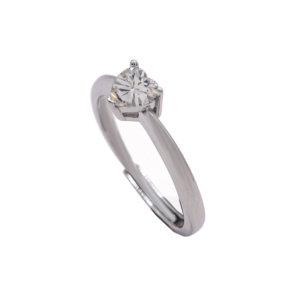155LV Moissanite Heart  Engagement Ring