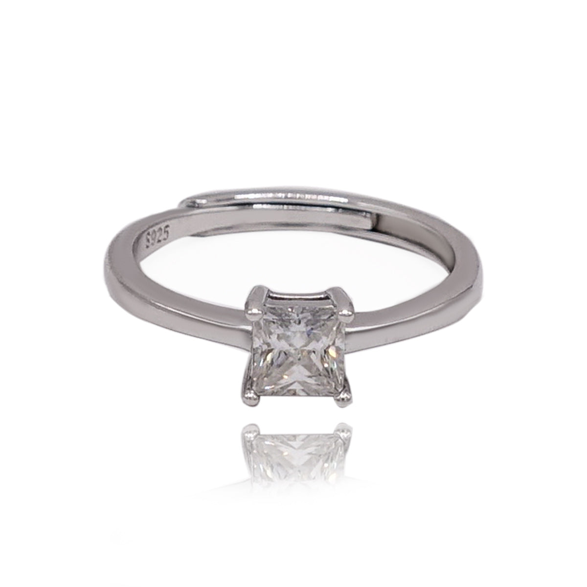 167LV Moissanite Princess Cut Engagement Ring