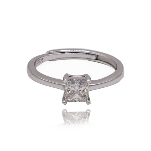 167LV Moissanite Princess Cut Engagement Ring