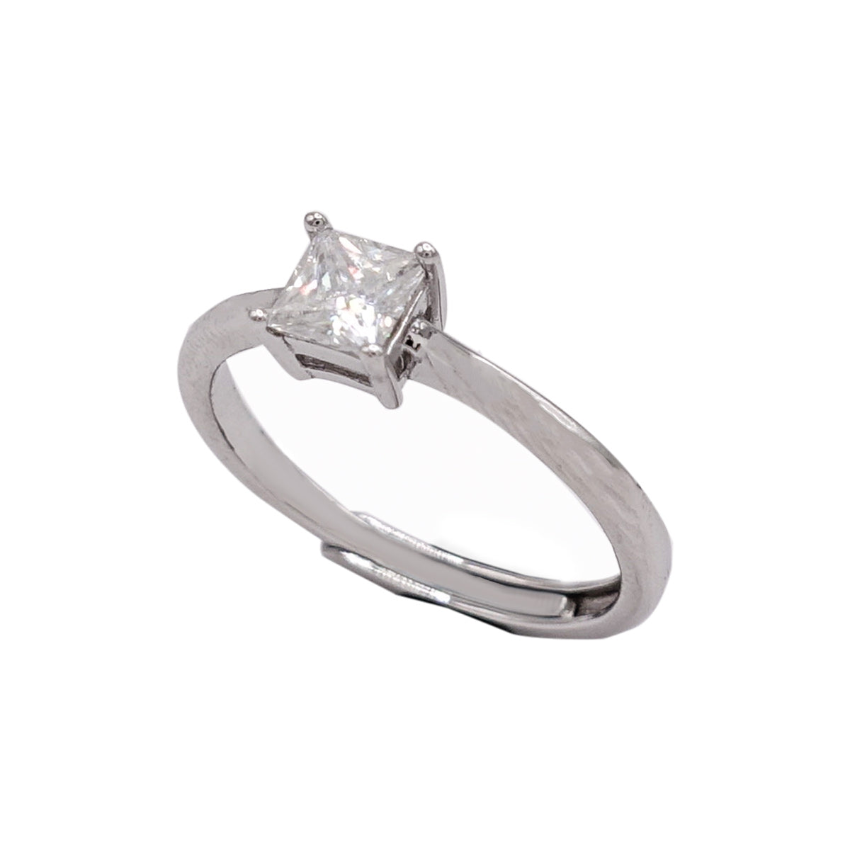 167LV Moissanite Princess Cut Engagement Ring