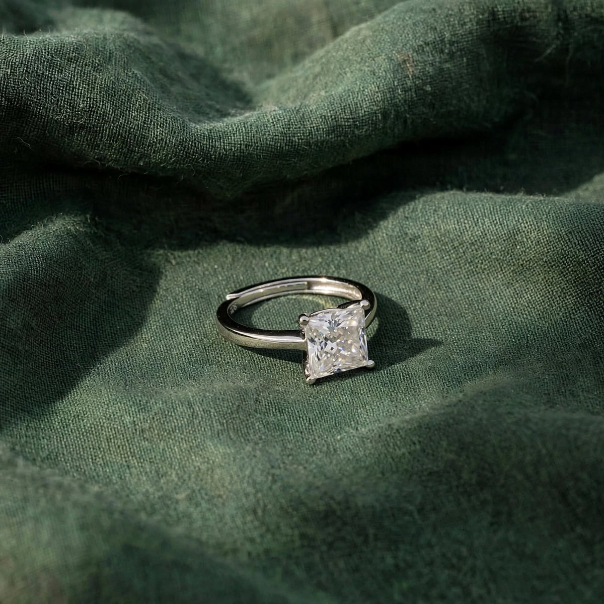 2 ct Princess-Cut Solitaire Moissanite Ring 169LV