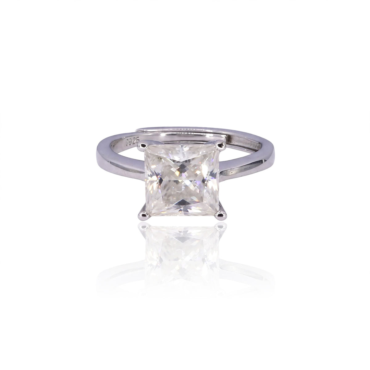 2 ct Princess-Cut Solitaire Moissanite Ring 169LV