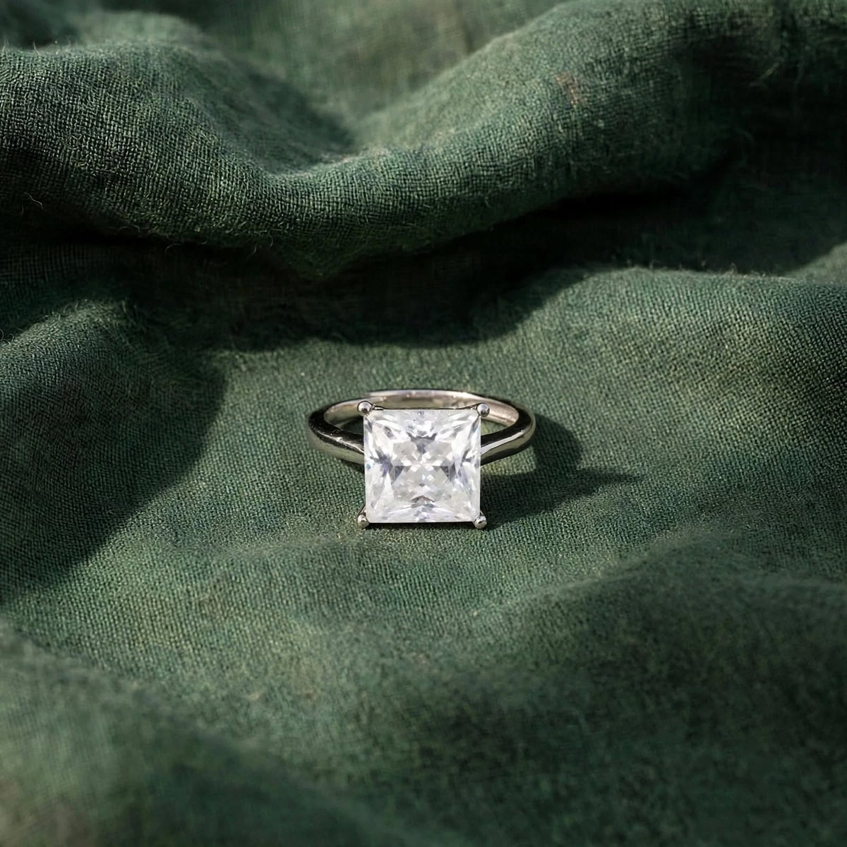 5 ct Princess-Cut Solitaire Moissanite Ring 170LV