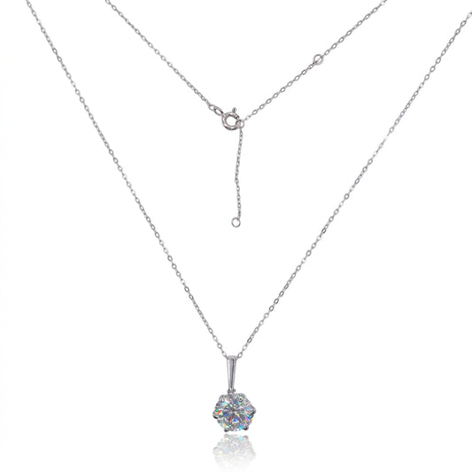 Round Brilliant Solitaire Moissanite Pendant Necklace 185LV