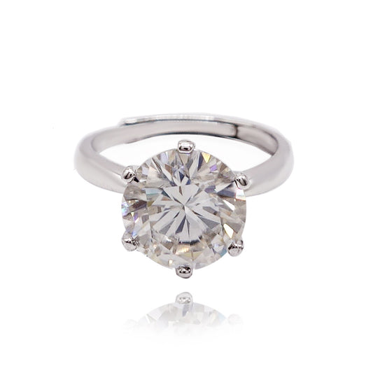 187LV Moissanite Spark Grow  Round Cut Engagement Ring