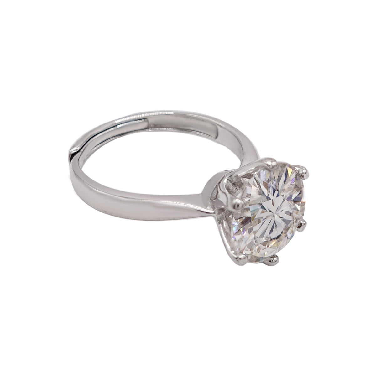 187LV Moissanite Spark Grow  Round Cut Engagement Ring