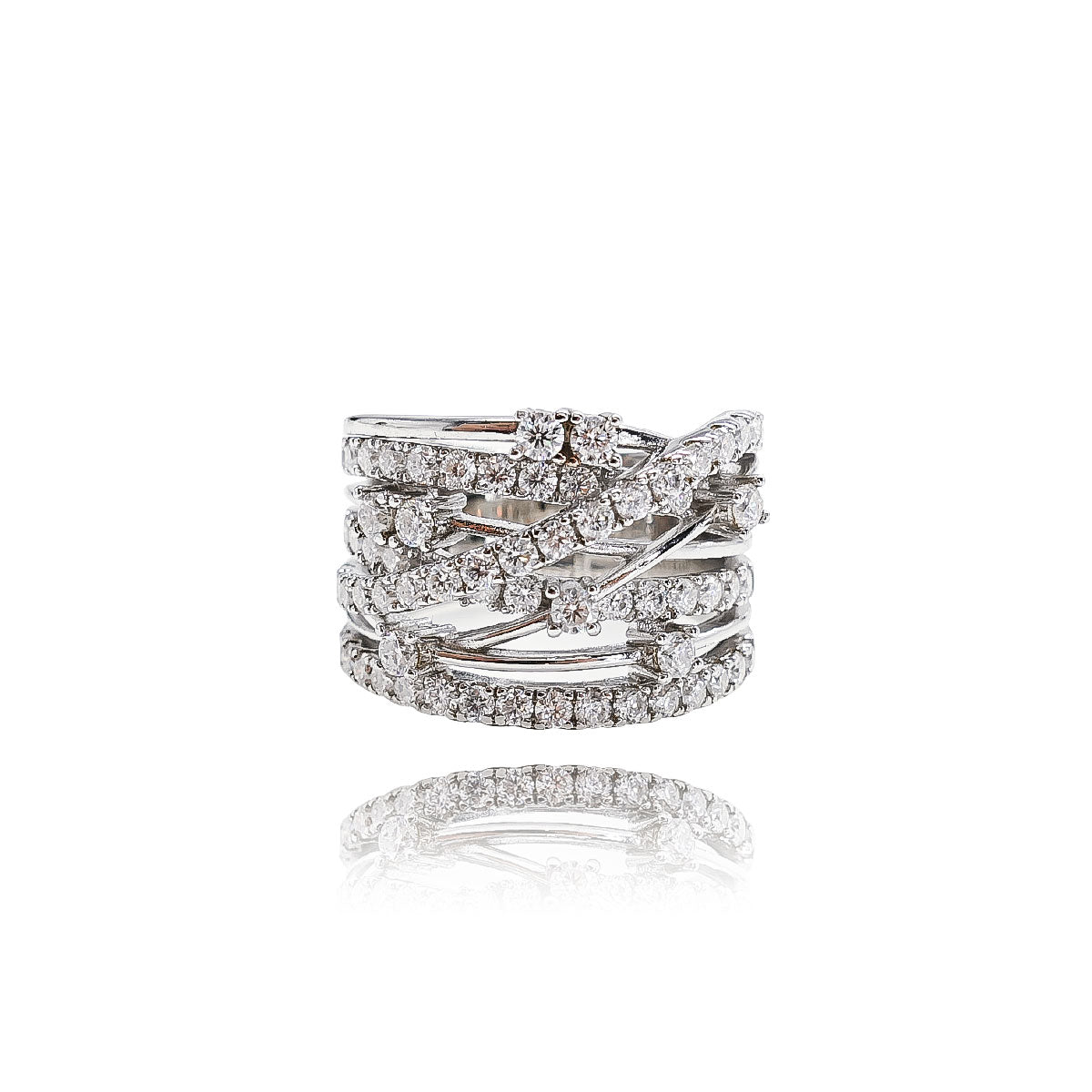 197LV Entwined Full Stone Ring