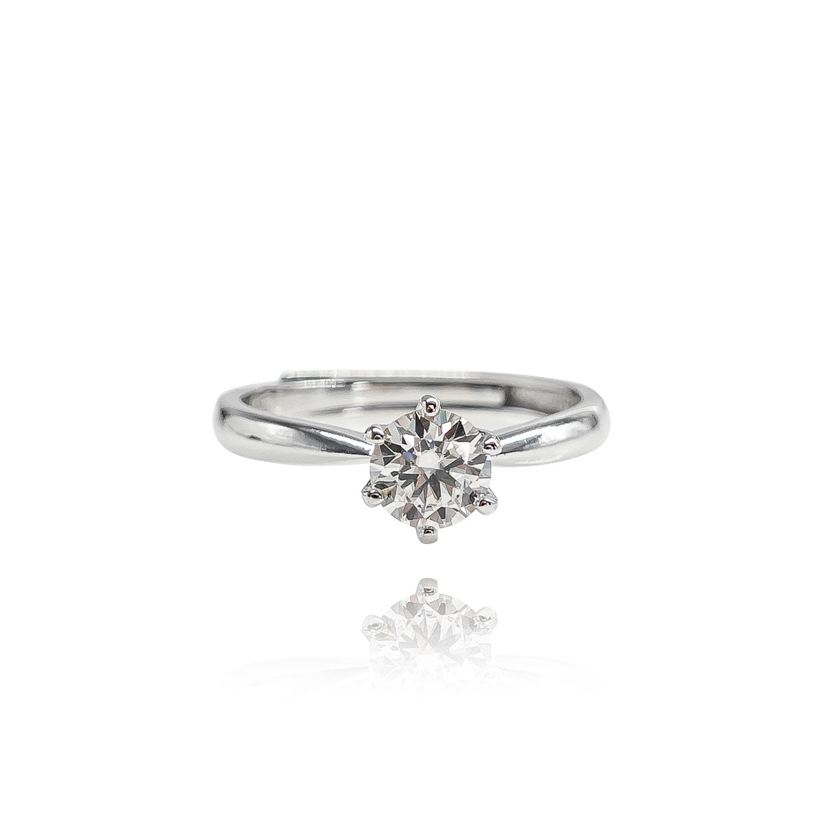 206LV Solitaire Mossanite Stone Ring