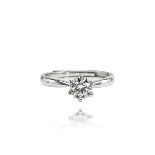 206LV Solitaire Mossanite Stone Ring