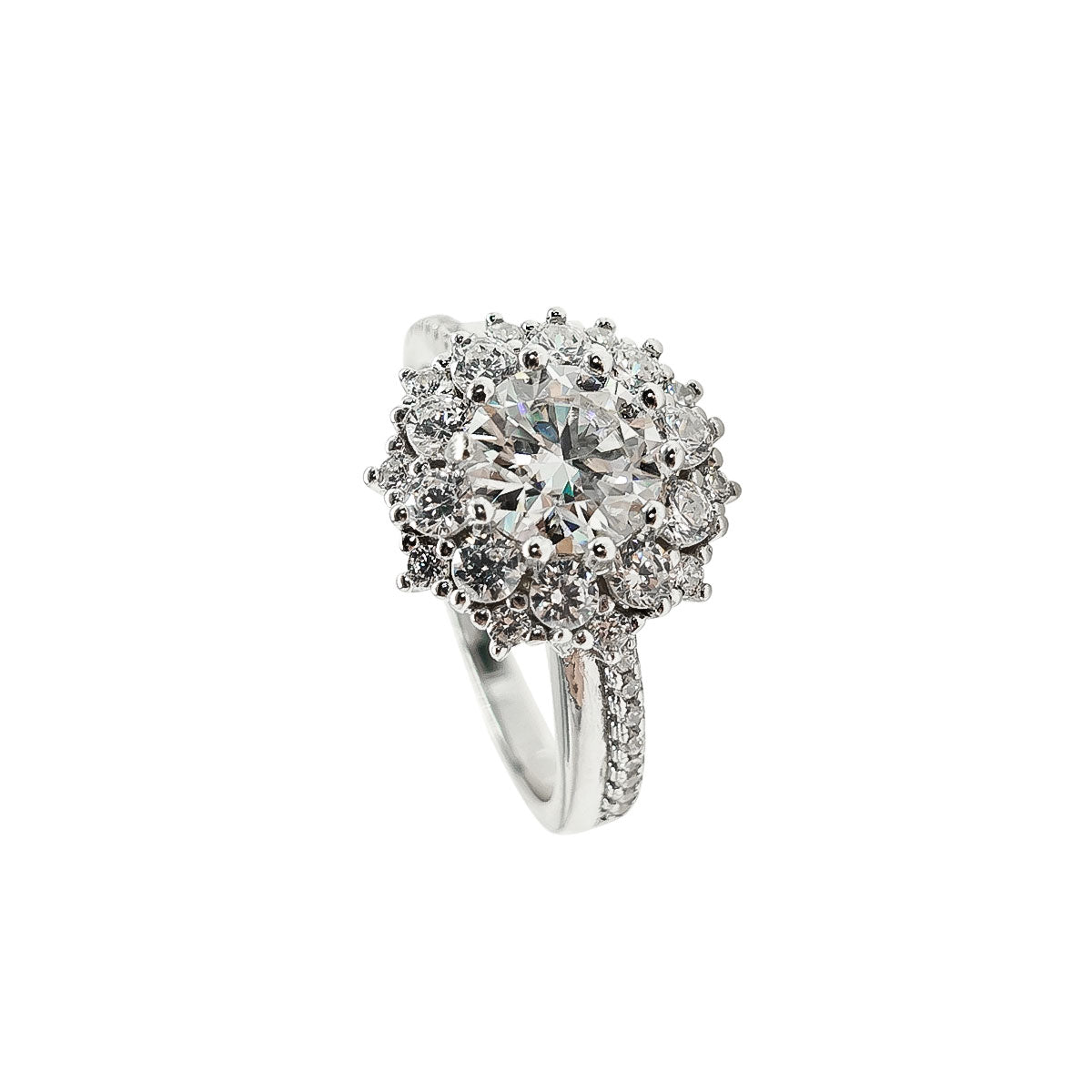 231LV Brilliant Cut Moissanite Stone Engagement Ring