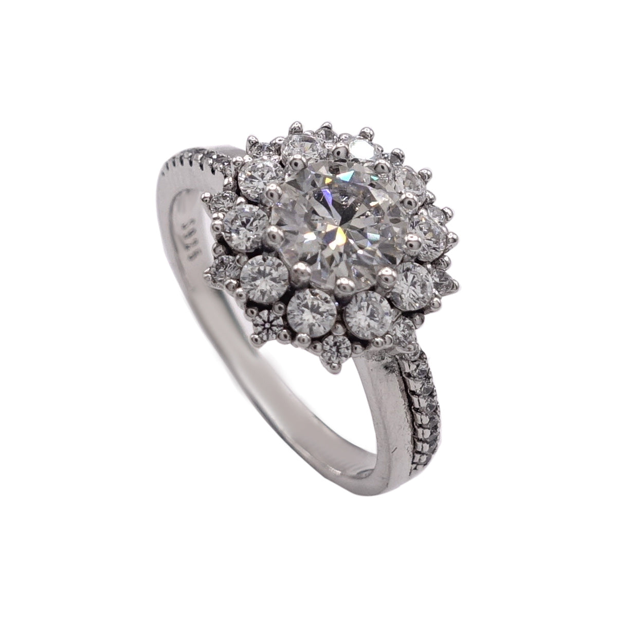 231LV Brilliant Cut Moissanite Stone Engagement Ring