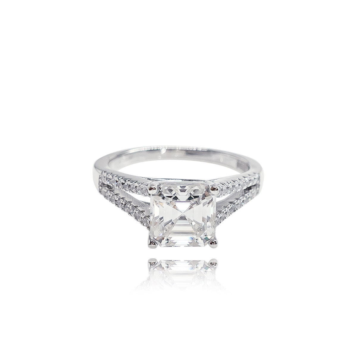 232LV Princess Cut Engagement Ring