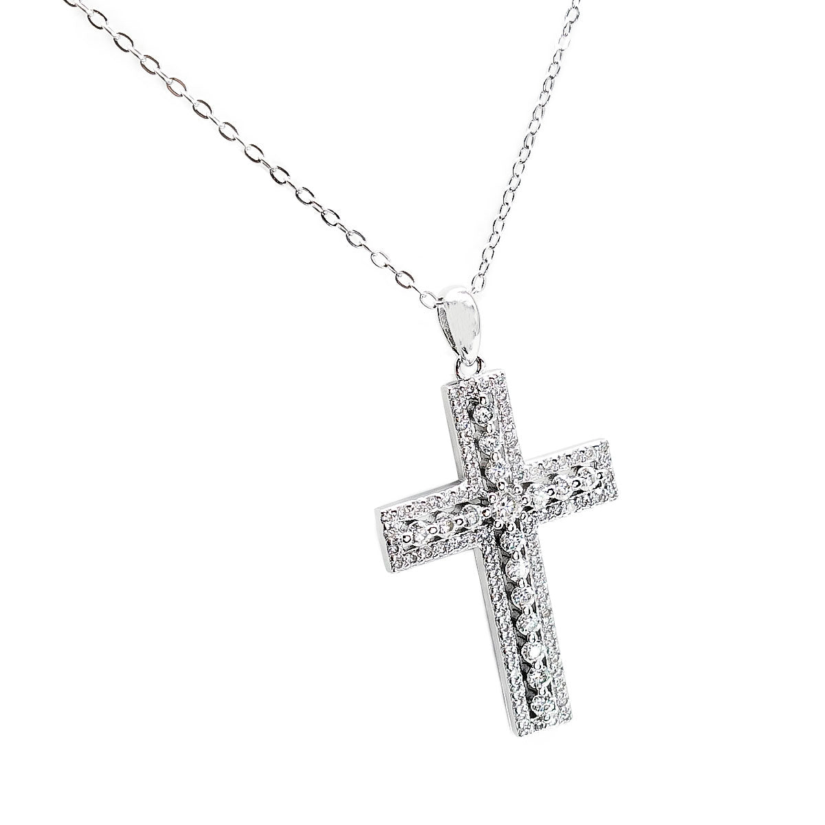 239LV Religious Crystal Cross Pendant
