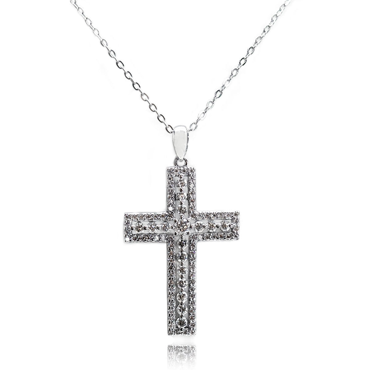 239LV Religious Crystal Cross Pendant