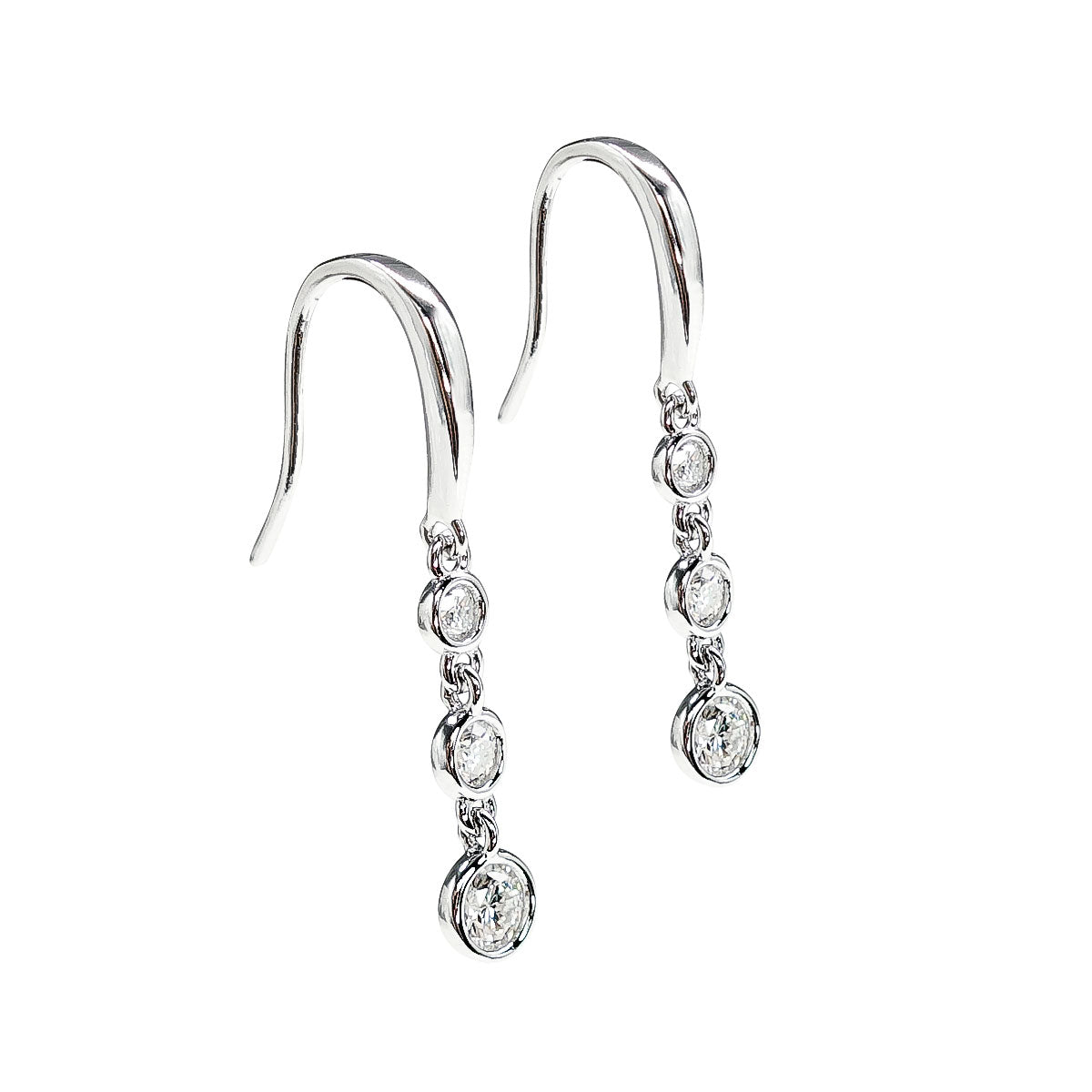 242LV Moissanite Crystal Drop Earrings