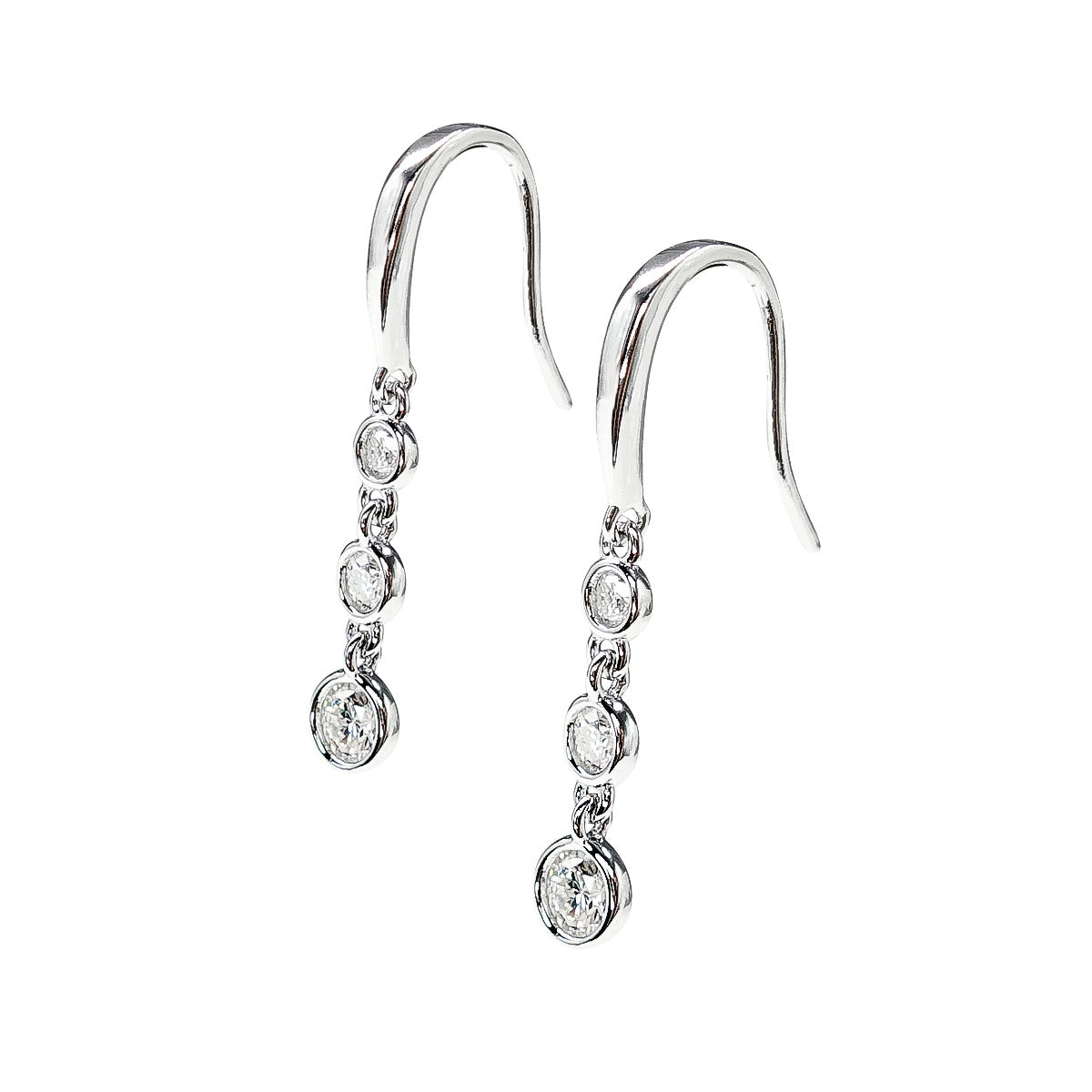 242LV Moissanite Crystal Drop Earrings