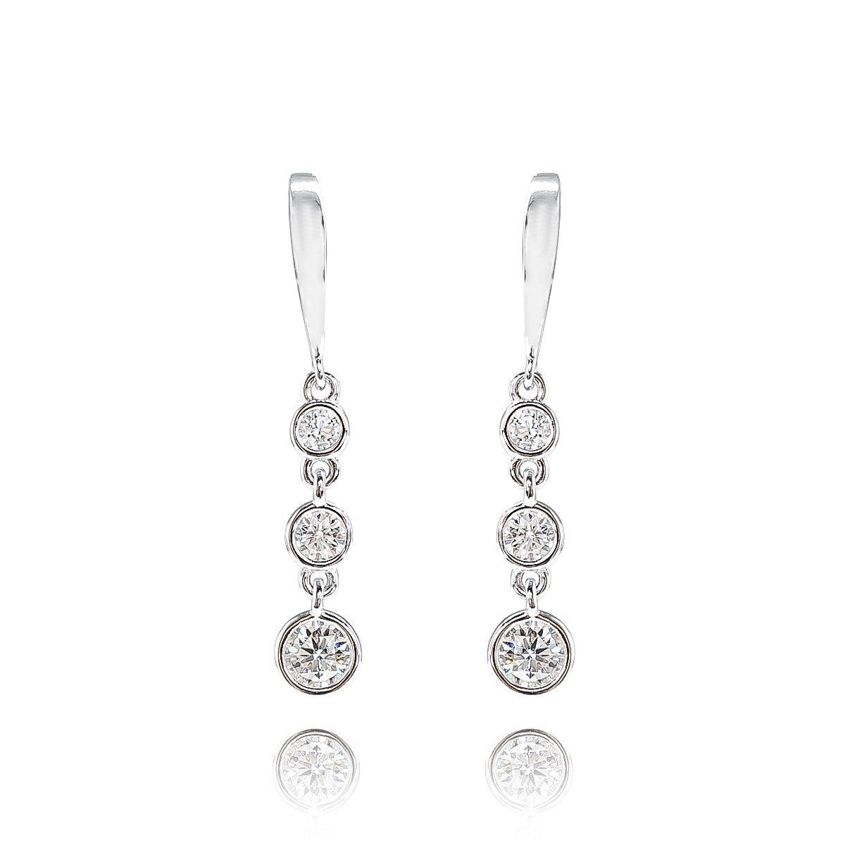 242LV Moissanite Crystal Drop Earrings