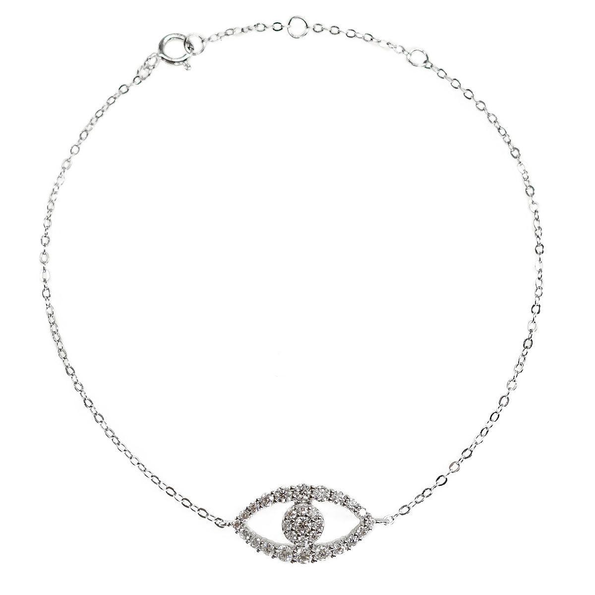 256LV Halo Eye Pave Crystal Bracelet