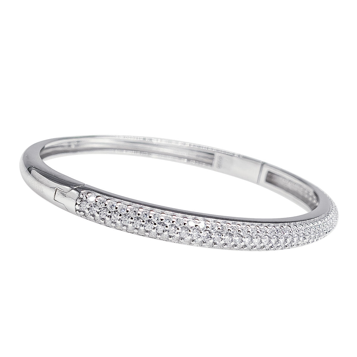 257LV Round Half Eternity Bangle