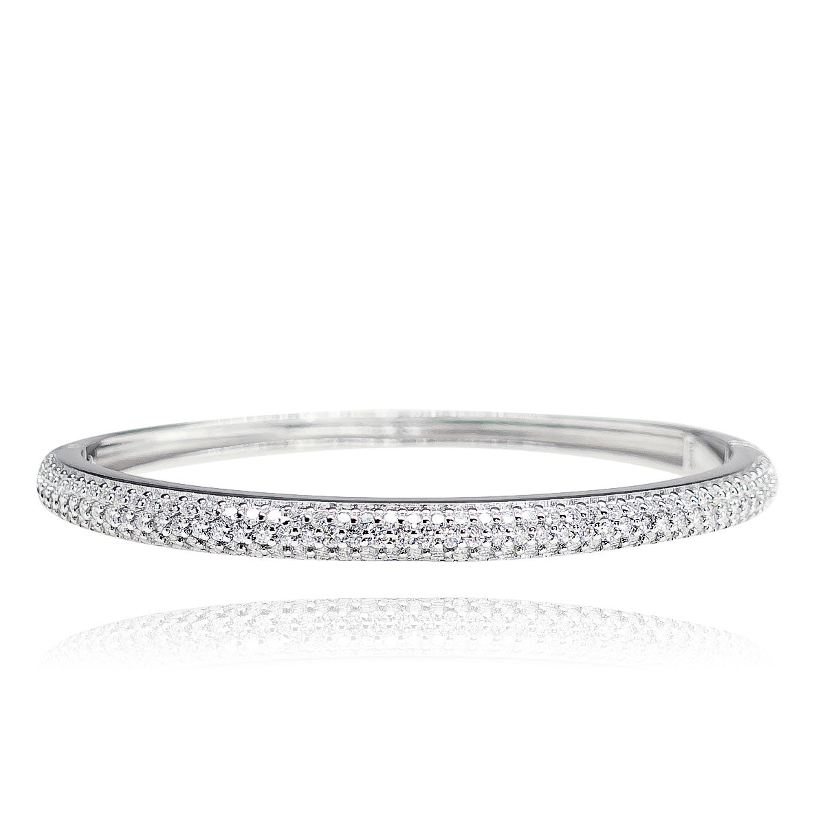 257LV Round Half Eternity Bangle